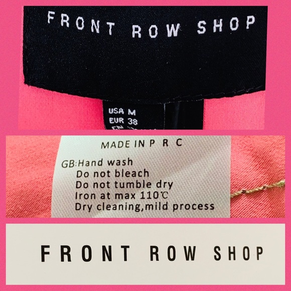 Front Row Shop Khaki/Pink Trench Coat Women M NWT - Picture 8 of 8